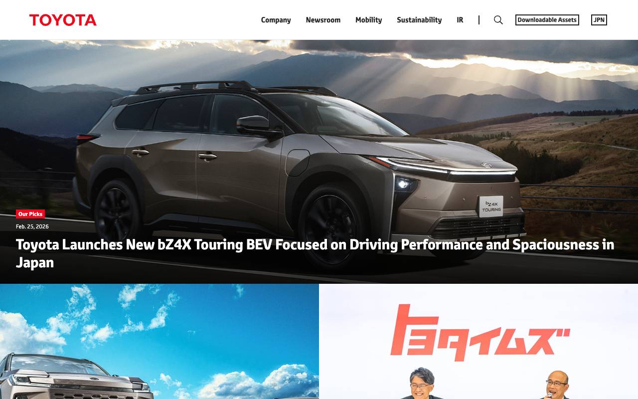 トヨタ自動車株式会社の公式サイト