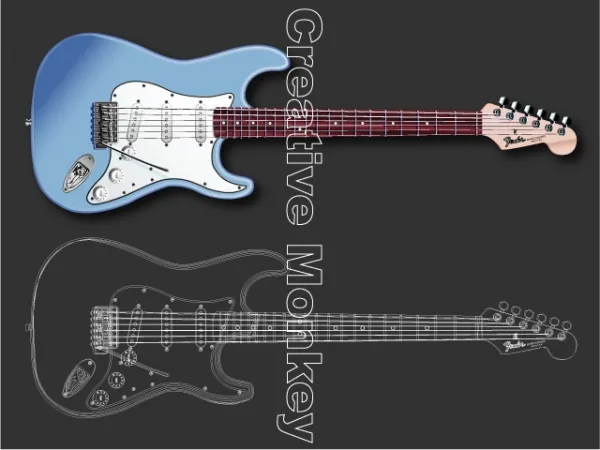 イラスト「Fender Stratocaster」