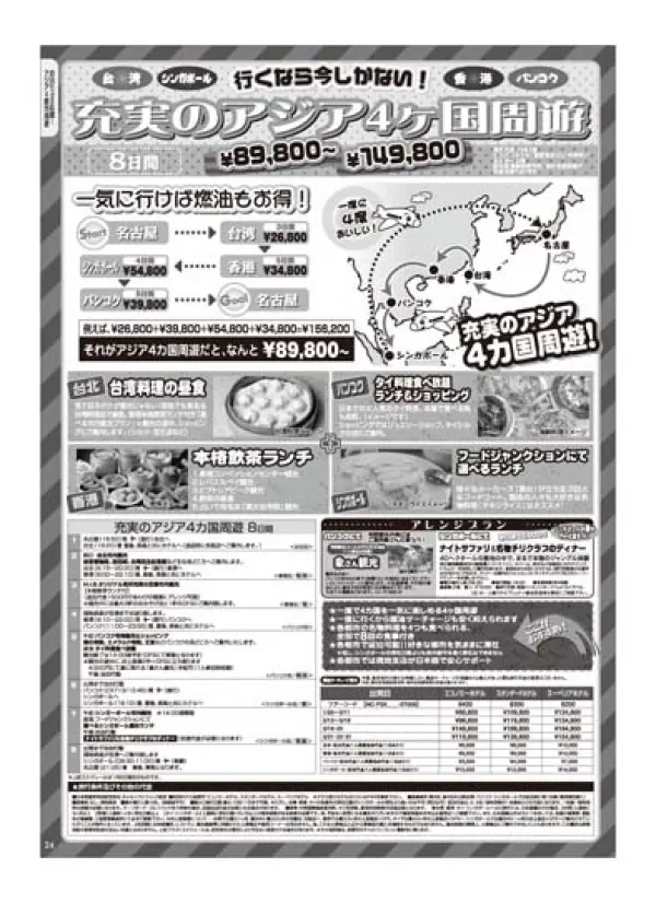 旅行パンフレット一部ページ/1c