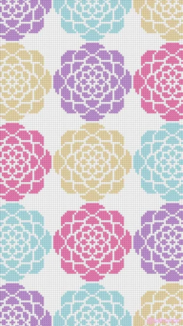 刺繍壁紙《花2》