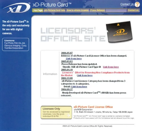 xD Picture Card License Office (英語版)
