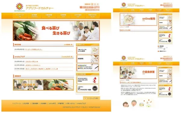 WEBサイト 介護食事業