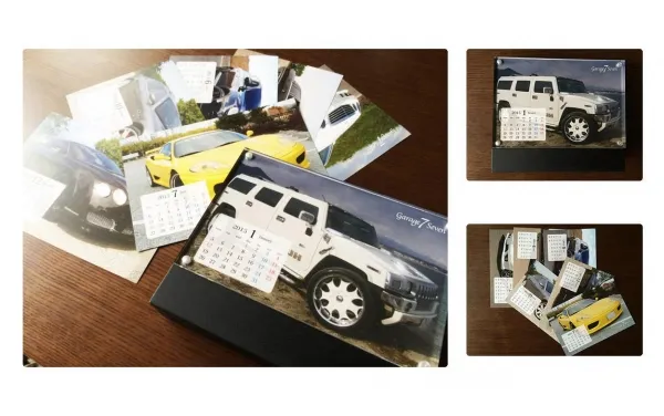卓上カレンダー 車屋