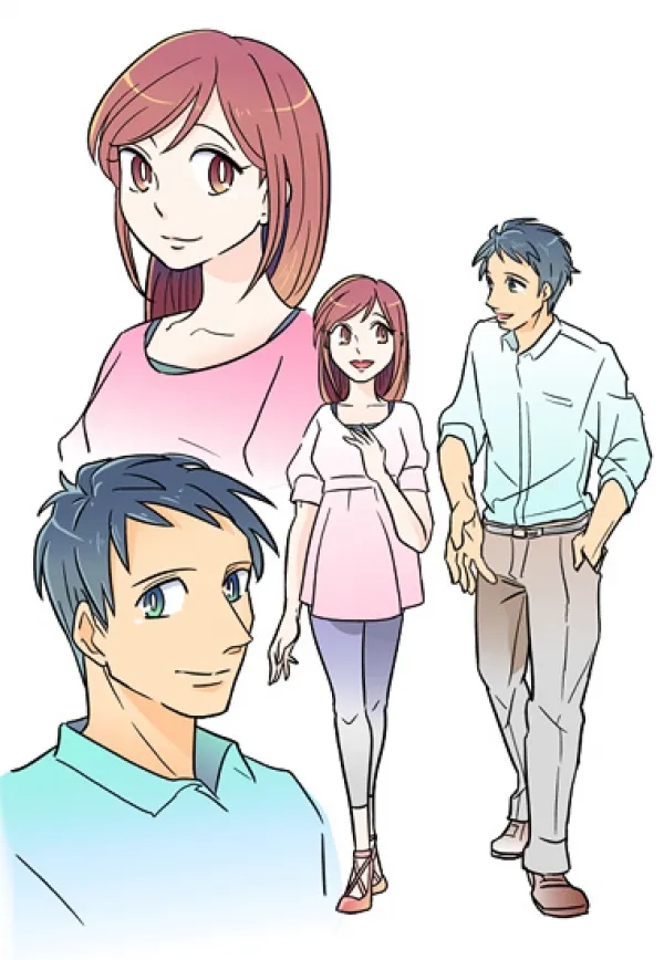 女性・男性のイラスト