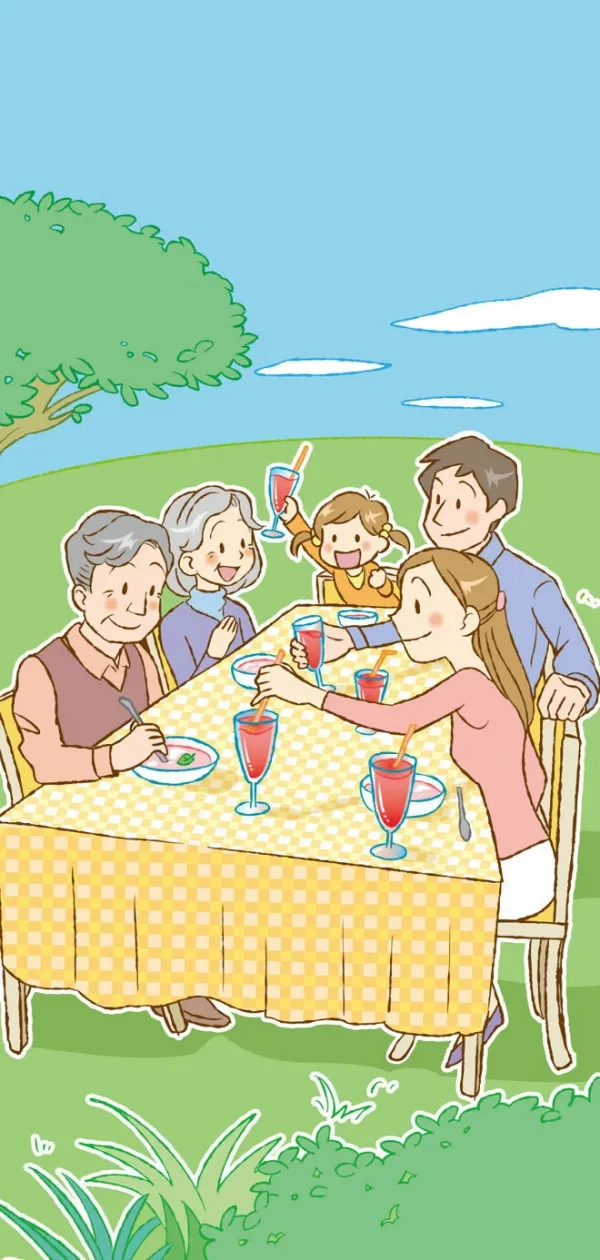 三つ折りパンフレット用イラスト