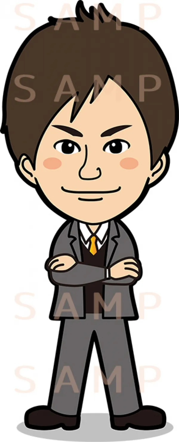 男性全身似顔絵