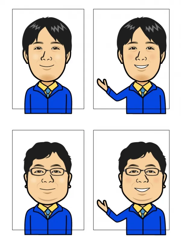 企業web用 似顔絵