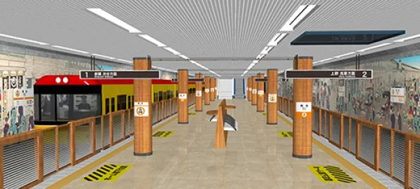 地下鉄ホーム3DCG