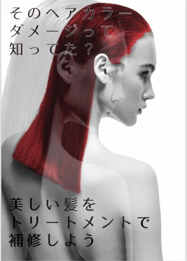 カラーダメージのサロン向けのポスターです