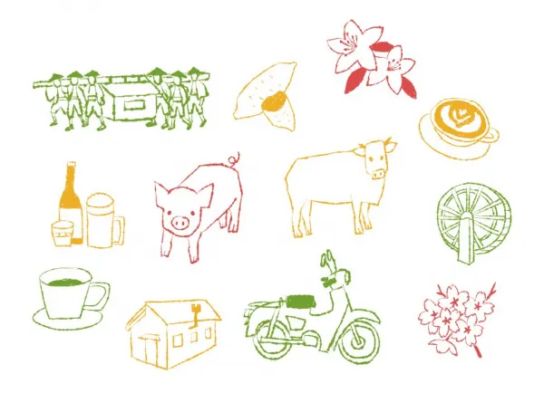 イラスト／観光パンフレット