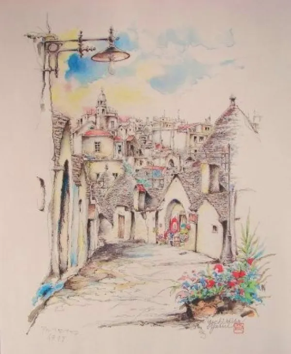 水彩風景イラスト