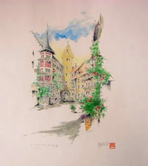 水彩風景イラスト