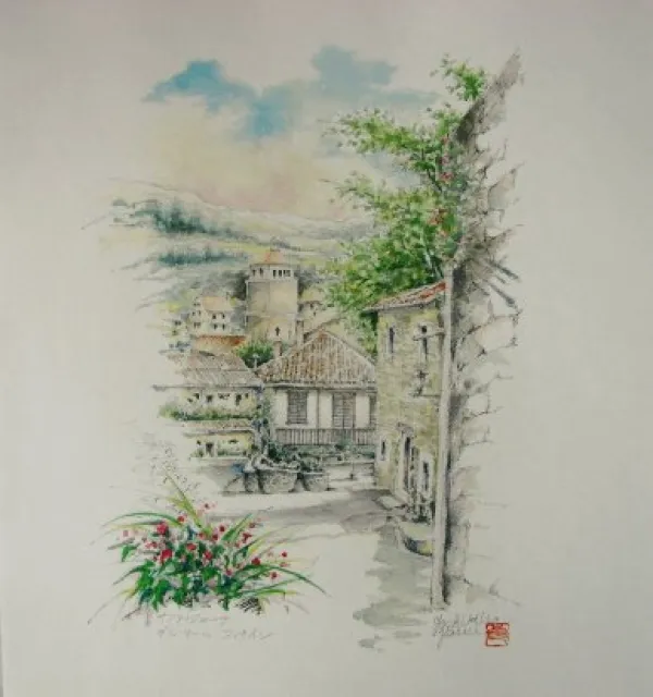 水彩風景イラスト